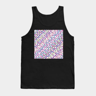 Colourful Boho Feathers Pattern Tank Top